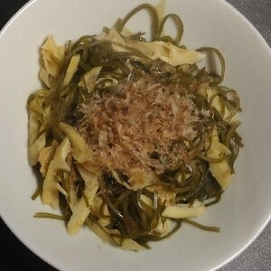 油揚げ竹の子昆布の炒めびたし